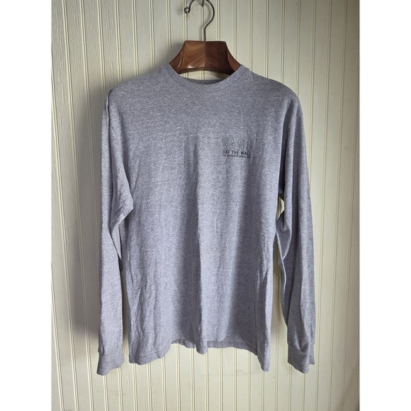 Vans Shirt Mens Medium Gray Long Sleeve Off The Wall Palm Sunset Graphic Skate - Picture 1 of 10